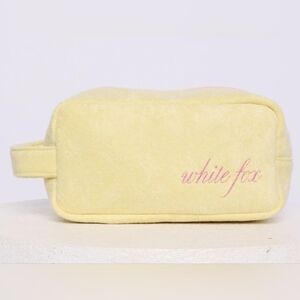 White Fox Cosmetic Bag (Lemon)